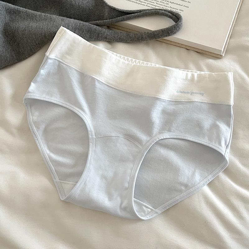 Ladies Spring and Autumn New Cotton 7a Antibacterial Extended Crotch High Waist Briefs