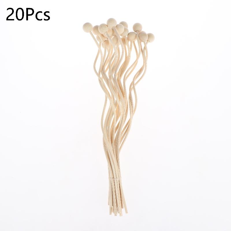 

Wooden Bead Wave Shaped Rattan Reed Diffuser Sticks Replacement Refill For Home Fragrance Aromatherapy Office Home Decor 20PCS білий