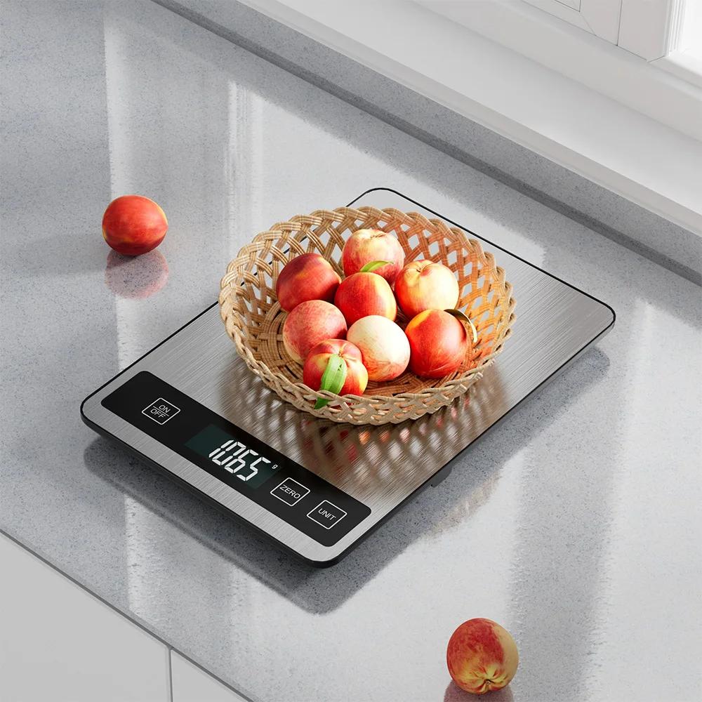 Stainless Steel Digital Kitchen Scale 5kg 10kg 15kg With Lcd Display, High Precision Electronic Scale For Cooking Baking Jewelry Weighing