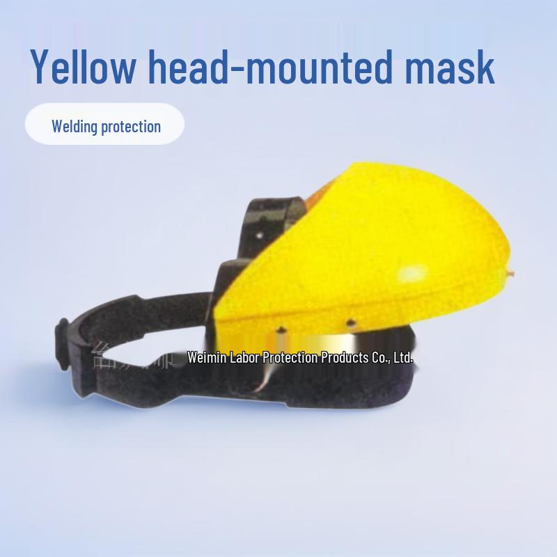 Yile Protective Mask with Yellow Head Frame & Face Shield 304B 304B