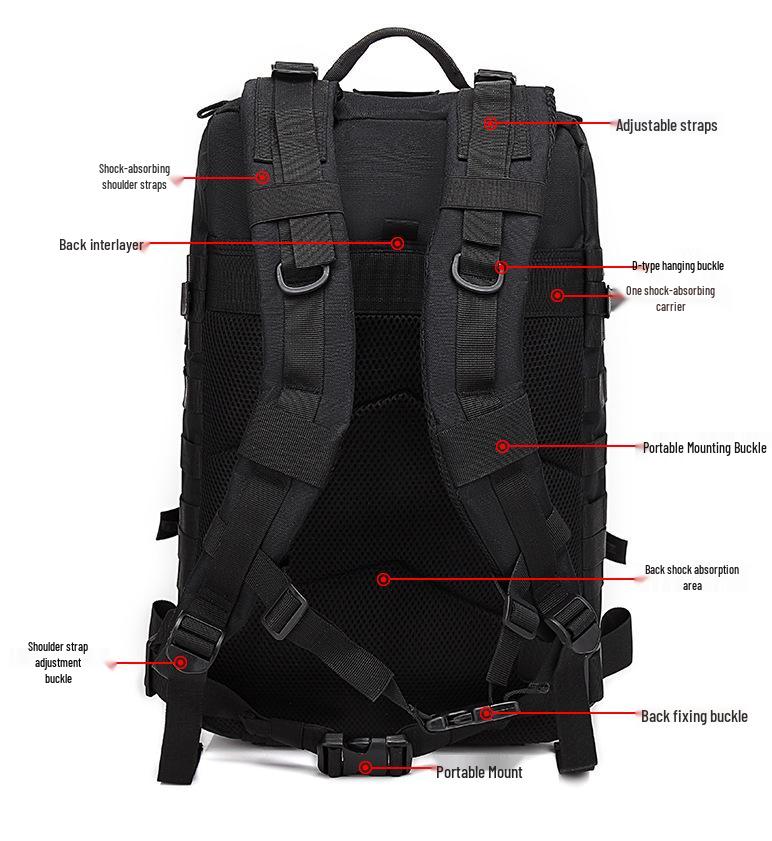 Breathable Outdoor Mountaineering Backpack: Travel, Fitness, Tactical, and Daily Computer Bag
