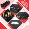 Car Storage Box Car Trunk Organizer Collapsible Automotive SUV Cargo Storage Tool with Mesh Pocket Multiple Compartment