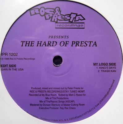 Disc de 12 inch ROC & PRESTA - Prezintă The Hard Of Presta RPR1202 Roc & Presta Re 1998 SUA Dance & Electronica Folosit