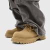 Fashion 2025 New Mens Chunky Derby Work Boots Retro Lace-Up Suede Shoes Thick Sole Breathable Low-Top Industrial Casual Footwear for Men