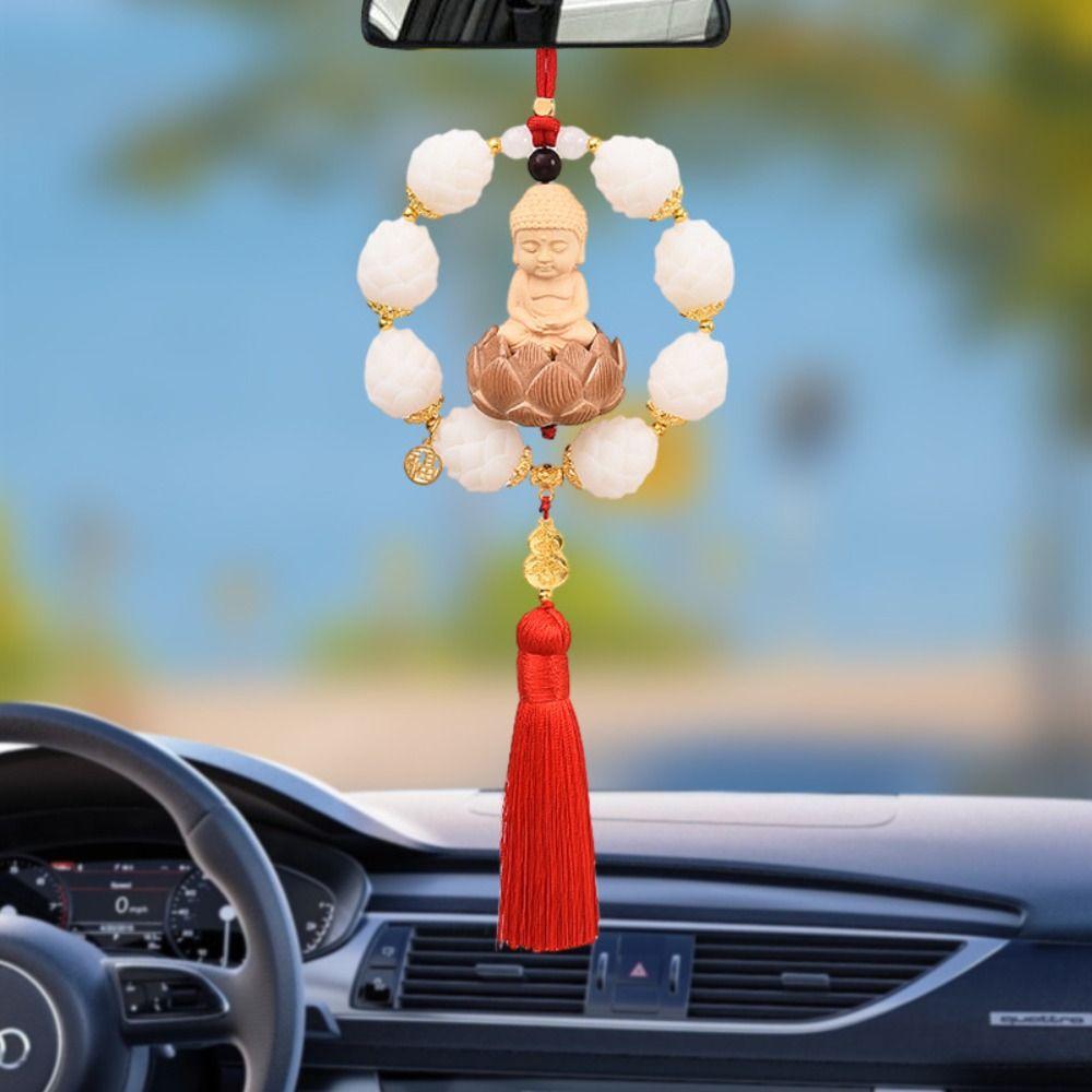 Good Luck Car Hanging Decoration Exquisite Car Upholstery Soft Circle Lotus Car Pendant  Automobile