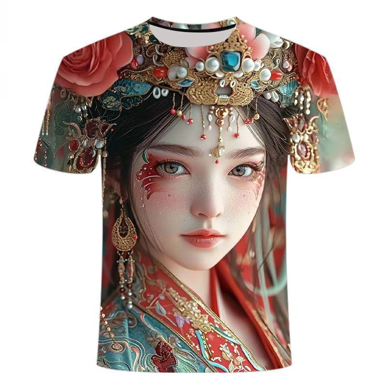 New Summer Men's 3D Digital Printed Short-Sleeve T-Shirt