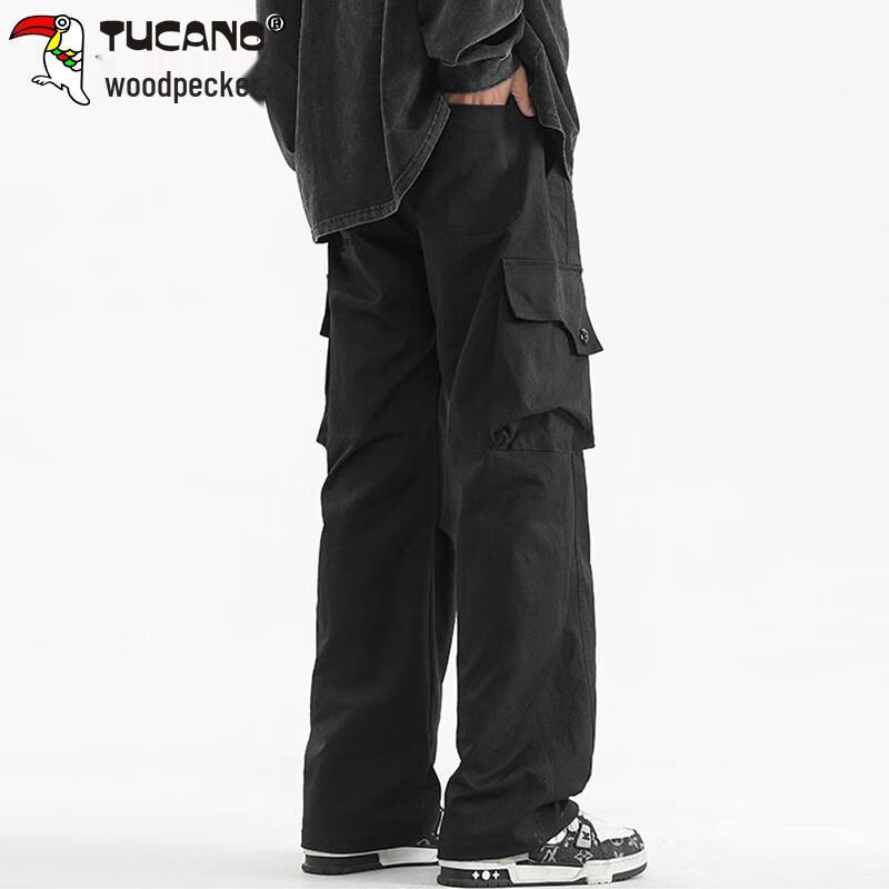 Tucano Men's Winter Loose Straight Cargo Pants