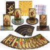 ALKALO Tarot Gold Tarot Card Set with 4 Wooden Tarot Card Waterproof Tarot Telling Kraft Guide Cards, 80-Piece Guidebook, Holders, Deck/Fortune Game,