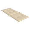 Garden Chair Cushions for High Back Chairs 6 Pcs Beige 120 X 50 X 3 Cm Fabric