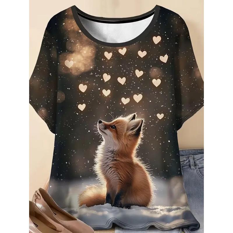 3D Printed Fashion Women's T-shirt Summer Breathable Casual Versatile