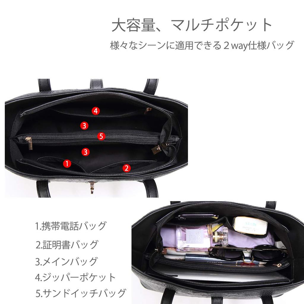 Handbag Set with Shoulder and Clutch Large Solid Perfect for Entrance and NICOLE&DORIS Women's Crocodile-Embossed Wallet, Bag, Bag. Capacity, Color,