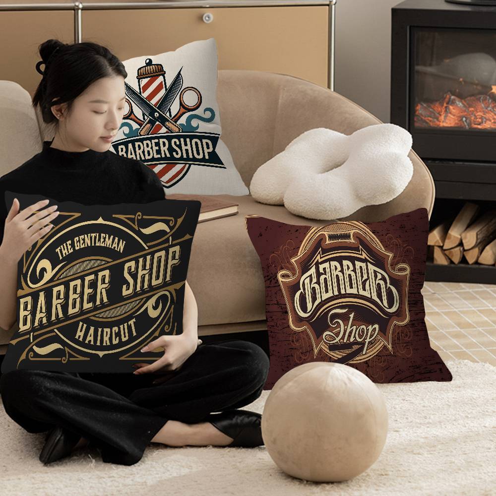 Vintage Sign Expert Barber Shop Pillowcase toon Gift Cushion Cover Bedroom Home Sofa Chair Seat Decor pillow case