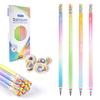 BAMBOLA HB Rainbow Pencils with Fun Popular and Cute Pencils for Stylish Rainbow Elementary School Back To School Back To School 12 Pencils Per Adult