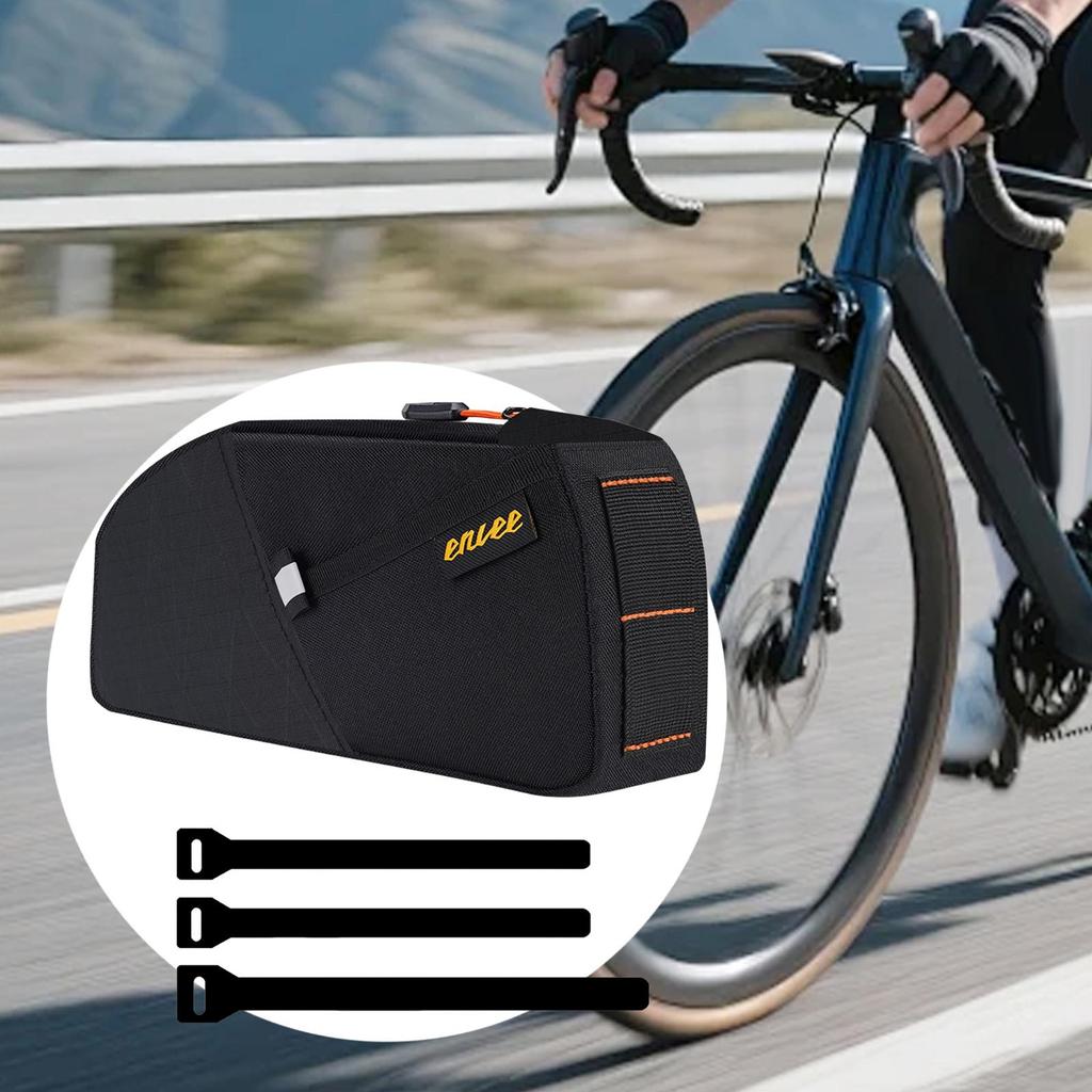 Bike Frame Storage Bag Strap On Pouch Pocket Water Resistant Cycling Pack for