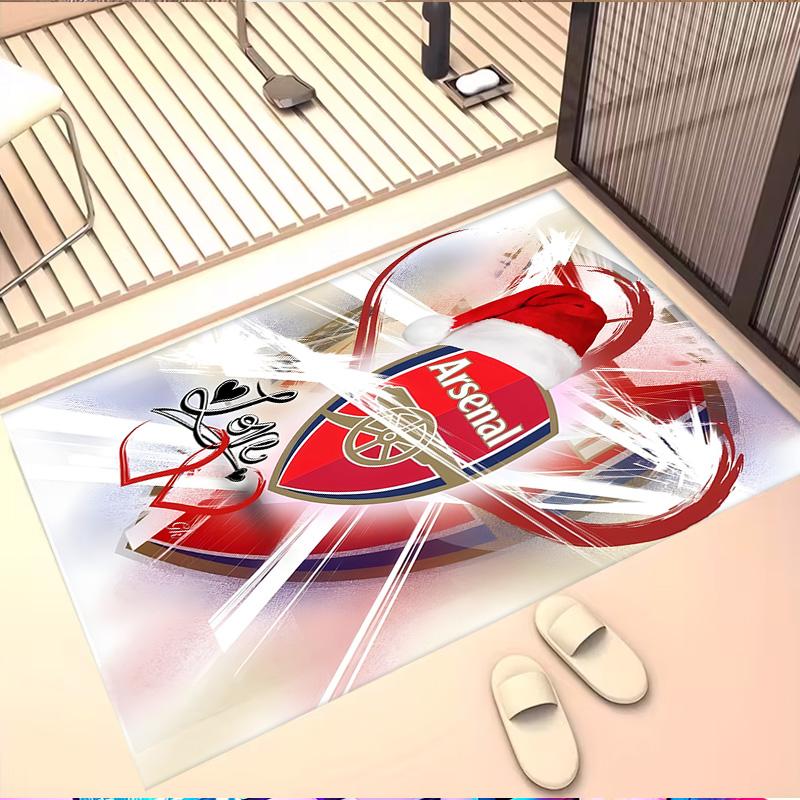 Arsenal F.C Print Rug, Washable Floor Carpet, For Entryway Dorm Laundry Room Office Study, Home Decor Birthday Christmas Gift