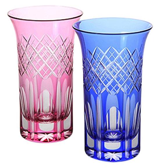 

Tajima Glass Emi Layered Yaraimon Beer Glass (Tajimaglass) One-Sip (Pair)