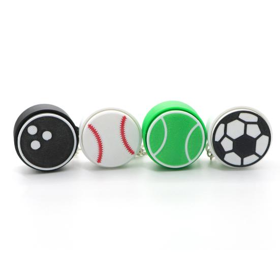Keychain Pendant 3D Printing Precision Texture Football Basketball Tennis Sport Themed Key Chain Stress Relief Accessory