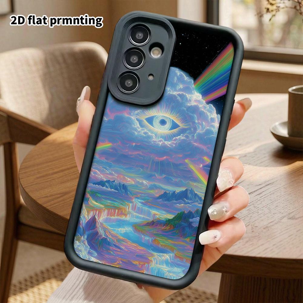 Phone Case: 2D Flat Samsung Galaxy A34 A35 M05 M06 S20 S22 S21 FE Plus 5G Layered Protective Case, Vast Black Starry Sky, Christmas and Halloween Gift