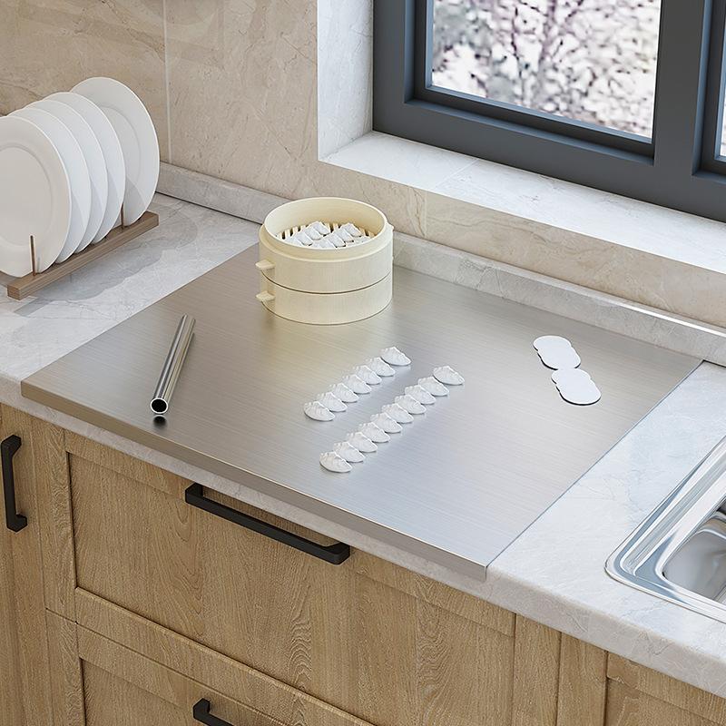 Stainless Steel Cutting Board 60*40cm Multifunctional Cut Vegetables and Meat Chopping Board Home Kitchen Rectangular Board