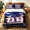 New York Giants (14) Zestaw 3 sztuk odpowiedni do sypialni głównych, miękki i wygodny, idealny prezent dla rodziny i przyjaciół. Zawiera jedną poszewkę na kołdrę i dwie p