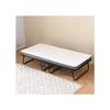 Lit pliant - MUVOE - 90x190 cm - Matelas mousse à mémoire de forme 10 cm - 4 roulettes - Noir