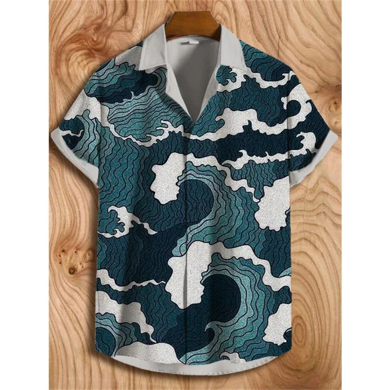 New Summer Shirt Hawaiian Shirt Men's Beach Vacation Short Sleeve Top Casual Men's Shirt Fashion
