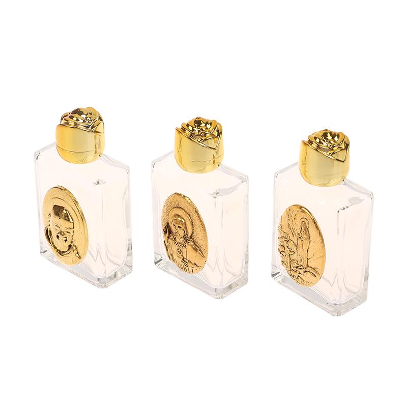 11 Types Of Glass Holy Water Jesus Bottle Religious Cross Bottle Christian Virgin Sculpture Bottle Refillable Holy Water Bottle