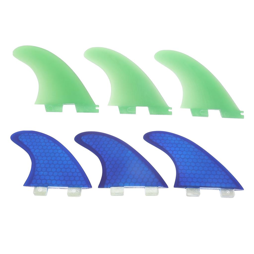 3PCS Surfboard Thruster Fins Fiberglass Fishtail Surfboard Fin Replacement for FCS1