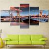 5 Panel Landscape Canvas Art Painting Paris Alexandre Bridge Picture Wall Decor Poster for Interior Room Decoration Teenager
