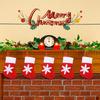 Mini Christmas Sock Silverware Holders Small Stocking Ornament for Knife Spoon Fork Storage Xmas Tree Dinner Table Party Decor
