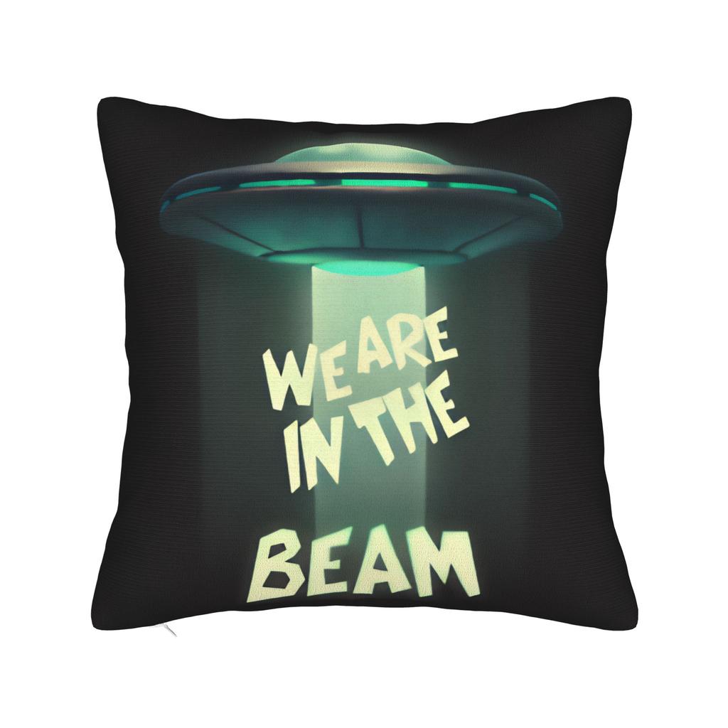 Ufo We Come In Space Alien Pillow Cover Funny Pillow Case For Living Room Bed Chair Soft Pillowcases Gift