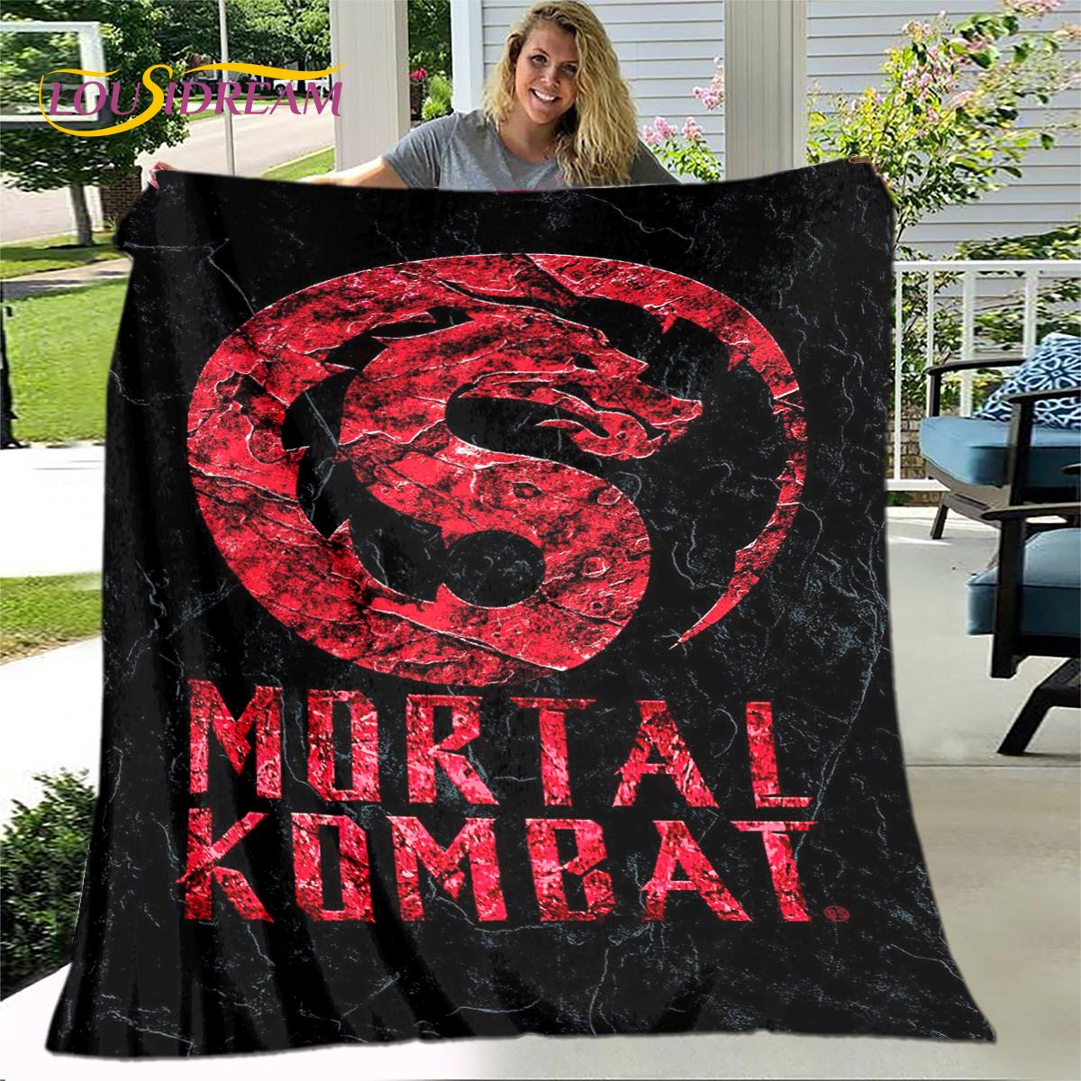 

Новое одеяло с рисунком Mortal Kombat, фланелевое одеяло, мягкое теплое одеяло для гостиной, спальни, кровати, дивана, декор, подарок 75x90cm