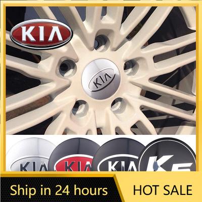 2026 Hot Car Sticker 4Pcs 56MM Car Styling Aluminum Wheel Center Hub Caps Stickers For KIA Ceed Sportage Rio 3 Proceed K5 Sedona