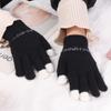 Plush Knitted Gloves Warm Cute Velvet Gloves Soft Fluffy Mittens  Male