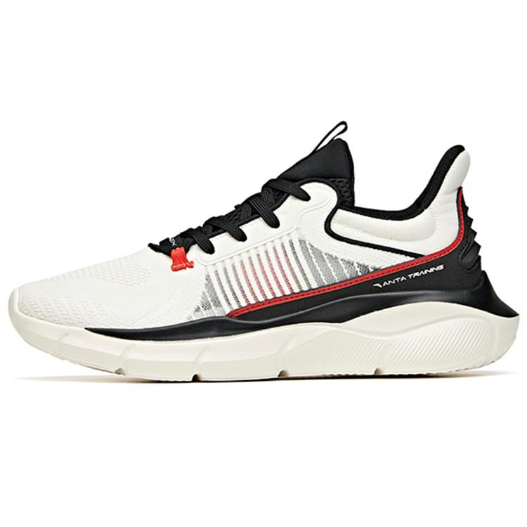 New Anta Variety Training Collection Wear Resistant Low Top Training Shoes Men's White Black 112127703-4