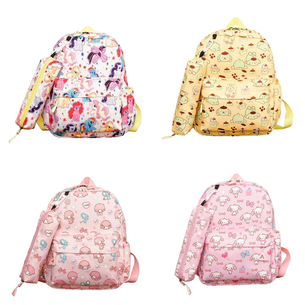 Children Backpack With Pony My Melody Pompompurin Rabbit Sheep Horse Pattern For School Use