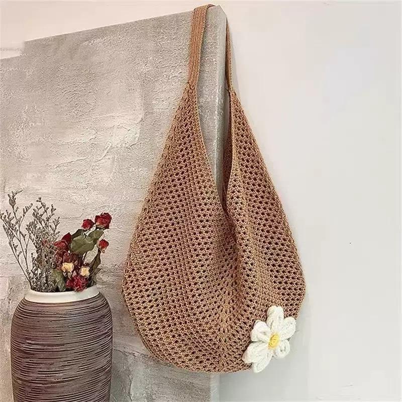 Straw bag women's summer woven bag handbag seaside vacation messenger bag large capacity women's bag tote bag
