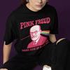 T-shirt Grafica Rosa Freud Lato Oscuro Unisex Cotone Lavato Y2K Vintage Ampia Manica Corta Casual Streetwear Top