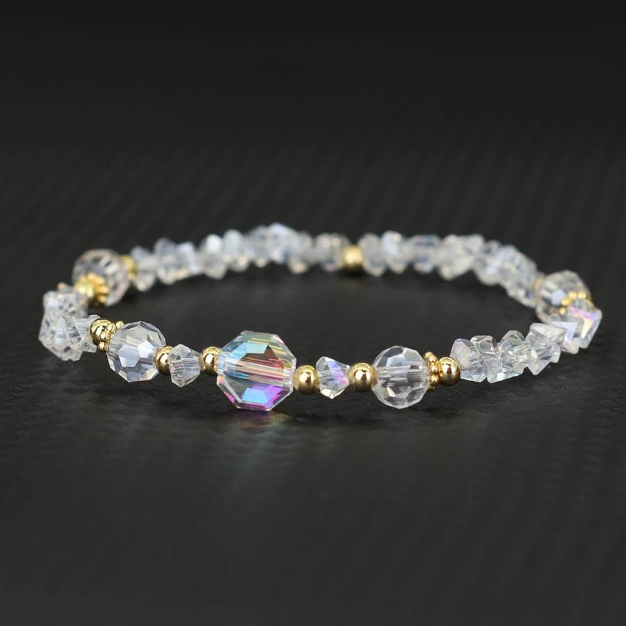 Pulseira Doce Colorida Fantasia Mulheres Pulseira Geométrica de Contas Cristal Austríaco de Luxo Amizade Braslet Presente para Melhor Amiga