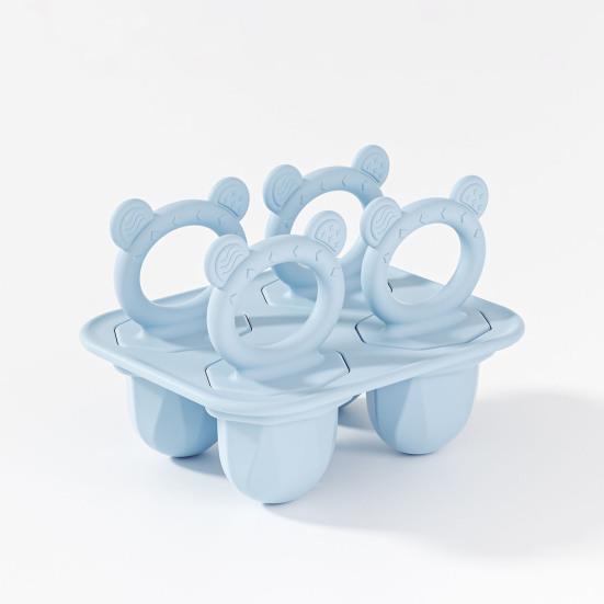 Silikon Baby Tenningsispinneform BPA-fri Fryserbrett for Frukt Yoghurt Tåler Oppvaskmaskin Morsom Tyggeleke