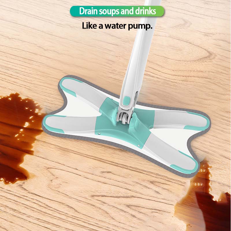 360°Rotatable Flat Mop Floor Cleaning Household Lazy Mop Cleaning Tools X-type  Floor Hand-free Spin Squeeze Mop
