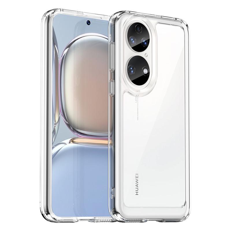 

Для Huawei P50 Чехол Huawei P50E 4G Чехол Цветной Мягкий Край Силиконовый Прозрачный Ударопрочный Бампер Для Huawei P50 P50E 4G Чехол For Huawei P50 4G чистый