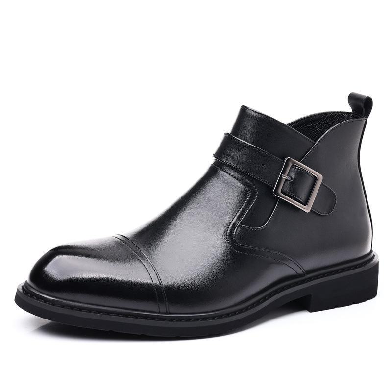 Men’s Genuine Leather Chelsea Boots - Business Formal, Retro British Style, Motorcycle Rider, Short Boots