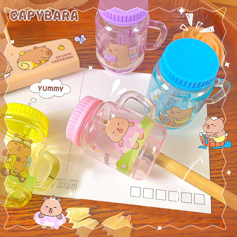 2Pcs Kawaii Portable Capybara Pencil Sharpener Creative Cartoon Pencil Sharpener Office School Supplies Student Stationery Gifts