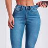 European and American Spring Slim Fit Skinny Pants Elastic High Waist Jeans Women's Trousers