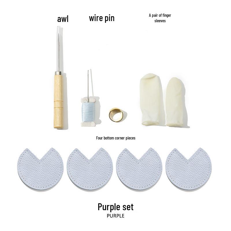 Longxiong Bag Repair: 7cm Leather Bag Bottom Corner Patch for DIY Accessories & Crochet Projects