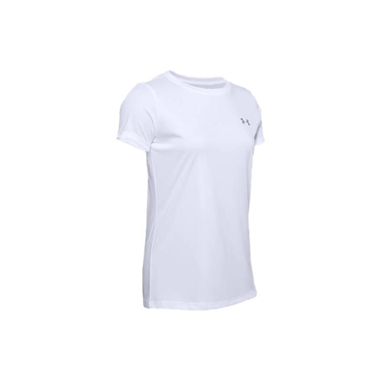 (WMNS) Under Armour Velocity Solid Crew Short Sleeve T-Shirt White Women s 1298706-100 XL