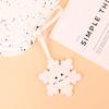 Snowman Leather Santa Claus Keychain Cartoon Pu Bag Pendant Xmas Key Ring  Holiday Present