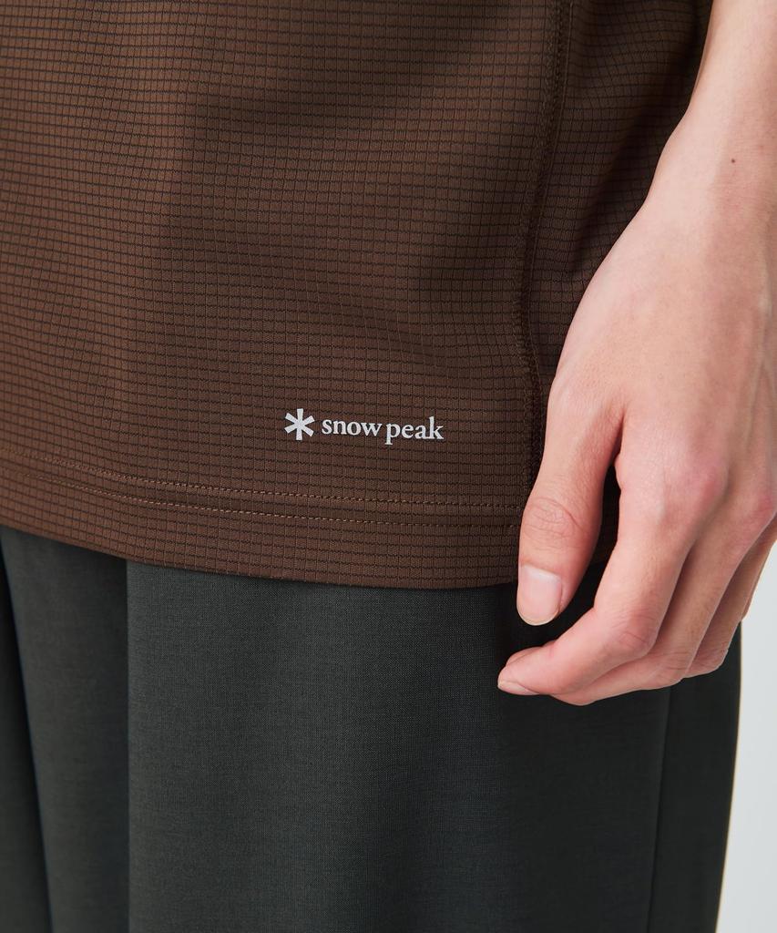 Polartec Power Dry Short Size M [Snow Peak] T-Shirt CS-26SU010 T-shirt, Sleeve, Men's/Women's, BLACK,