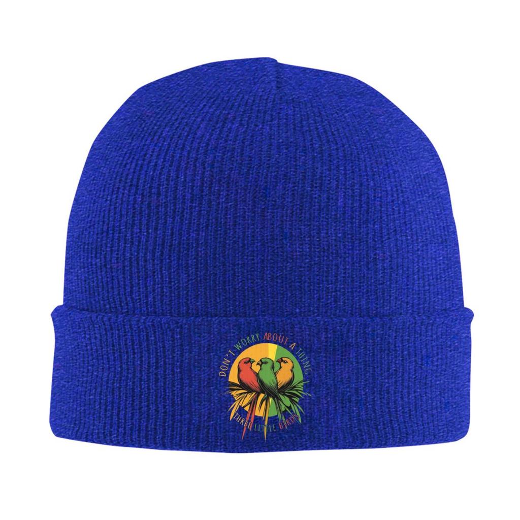 Kawaii Three Little Birds Reggae Warm Knitted Cap Hip Hop Bonnet Hat Autumn Winter Outdoor Beanies Hats for Men Women Adult